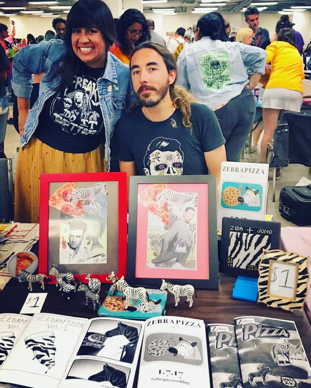 Display table at the 2017 Los Angeles Zine Fest
